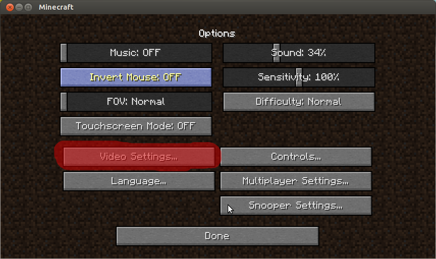 VIDEO SETTINGS